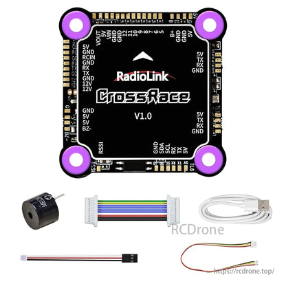 RadioLink CrossRace Pro V2.0 Flight Controller – Dual BEC, ArduPilot & Betaflight, 12CH Output, 2–6S Support
