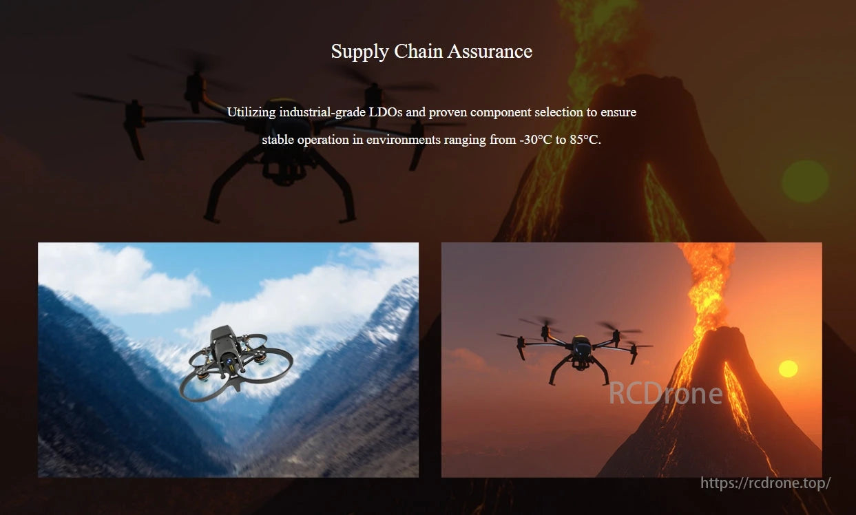 RadioLink F405 Flight Controller, Supply Chain Assurance ensures stable operations in extreme temperatures.
