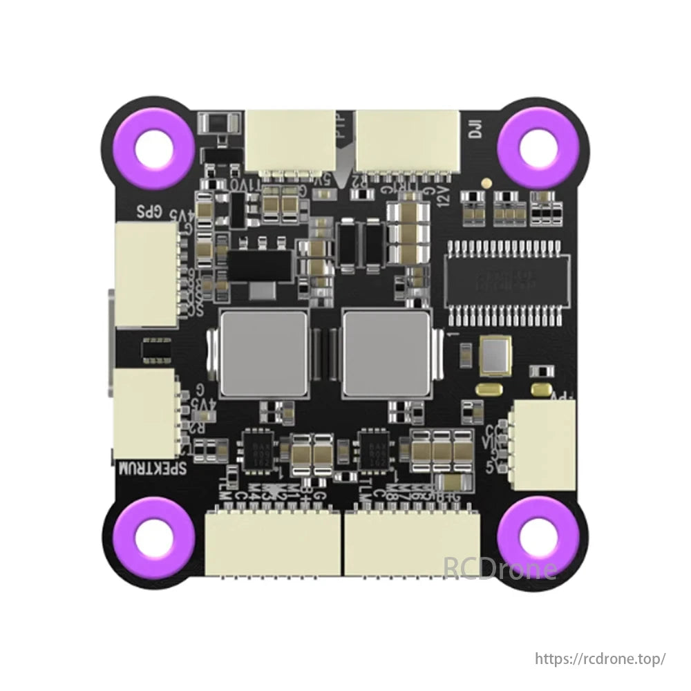 Radiolink F722 Flight Controller, The Radiolink F722 flight controller features a 32-bit STM32F722RET6 processor, 128MB Blackbox, 5 UARTs, and supports HD/Analog VTX.