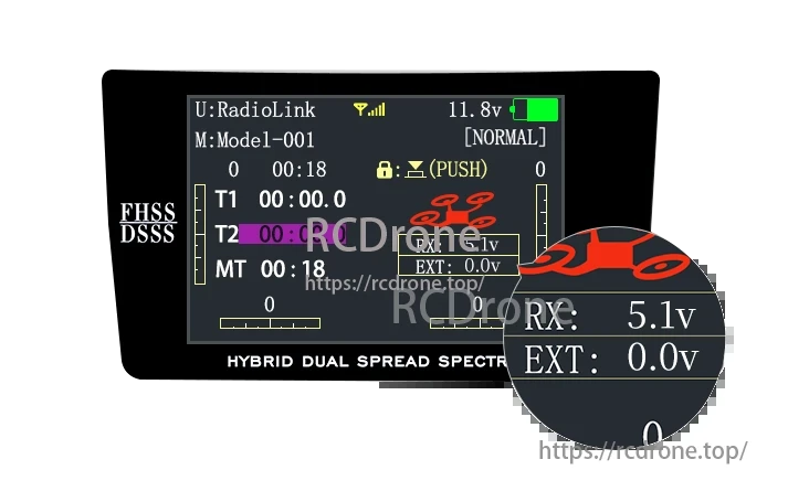 The RadioLink R12DSE V2.0 is a 2.4GHz 12CH receiver with DSSS/FHSS protocols, telemetry, voltage monitoring, and supports SBUS/PPM for reliable RC communication.