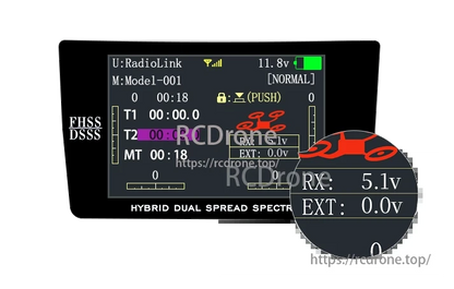 The RadioLink R12DSE V2.0 is a 2.4GHz 12CH receiver with DSSS/FHSS protocols, telemetry, voltage monitoring, and supports SBUS/PPM for reliable RC communication.
