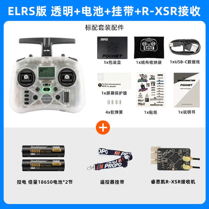RadioMaster Pocket CC2500 Clear / Batt+Strap+R-XSR