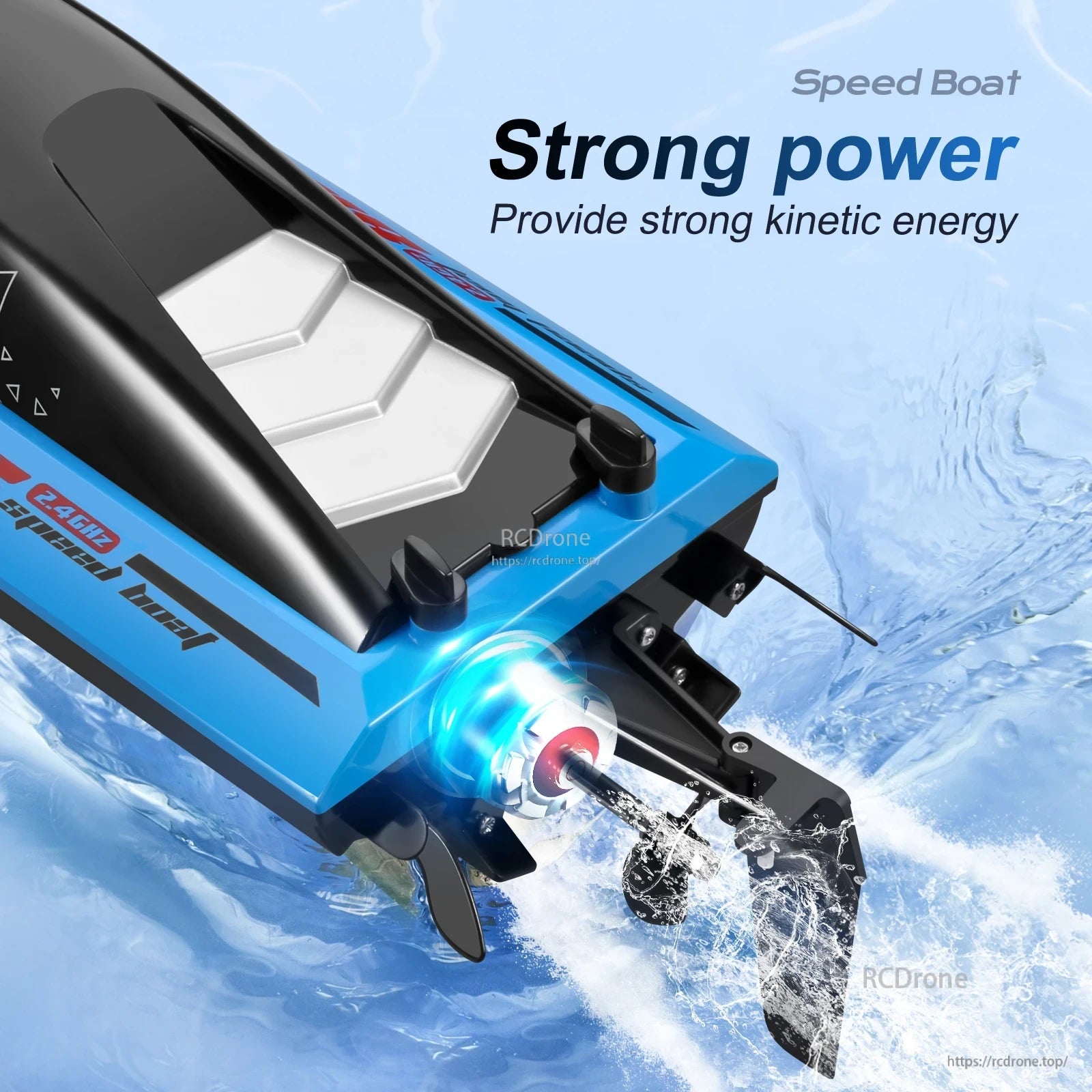RC Boat, Speed Boat Strong power Provide strong kinetic energy 2.4GHz