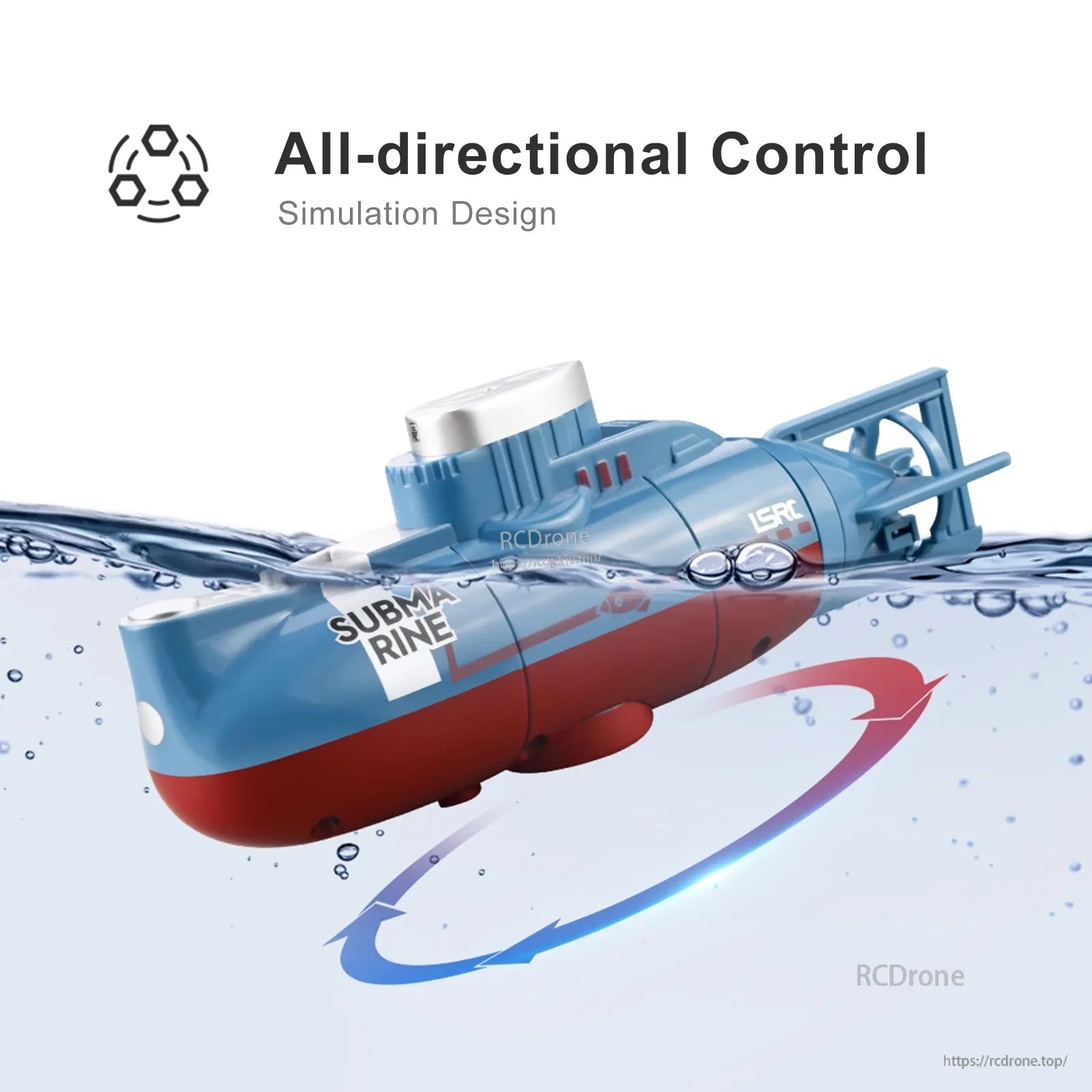 All-directional Control Submarine Simulation Design RC Boat