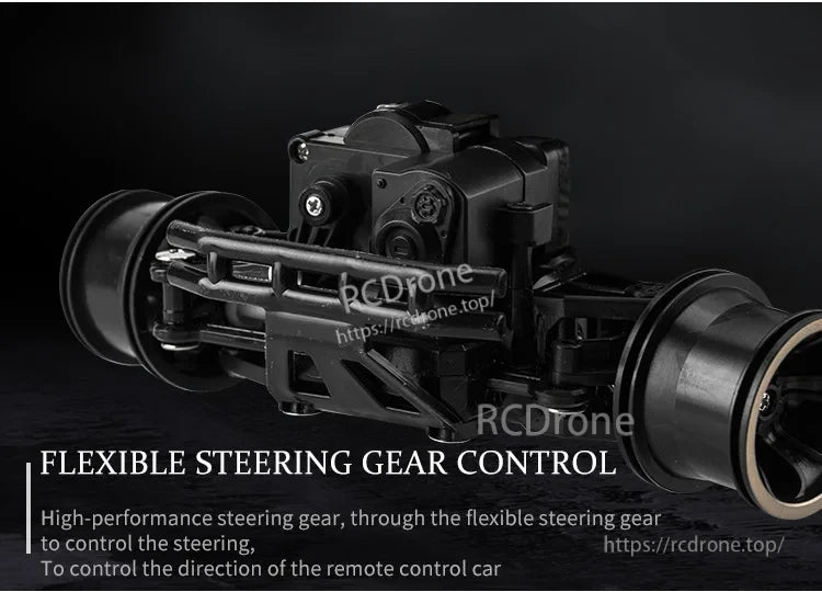 RC Off-Road Truck 1/12 4WD Alloy Climbing Car, Flexible steering gear control for precise remote car direction.