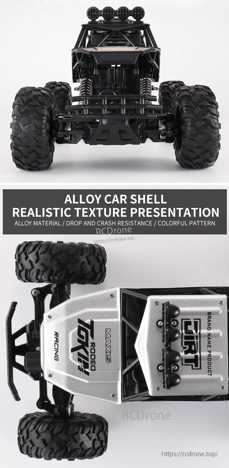 RC Off-Road Truck 1/12 4WD Alloy Climbing Car, Alloy RC off-road truck, 1/12 scale, 4WD, durable, realistic texture, crash-resistant, colorful.