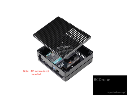 Compact Edge AI computer powered by Jetson Orin Nano, featuring SSD, HDMI, USB, and GbE; LTE module sold separately.