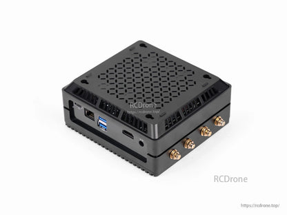 Compact edge AI computer with NVIDIA Jetson Orin Nano 4GB, 128GB SSD, HDMI, USB 3.2, and GbE for high-performance AI applications in small form factor.