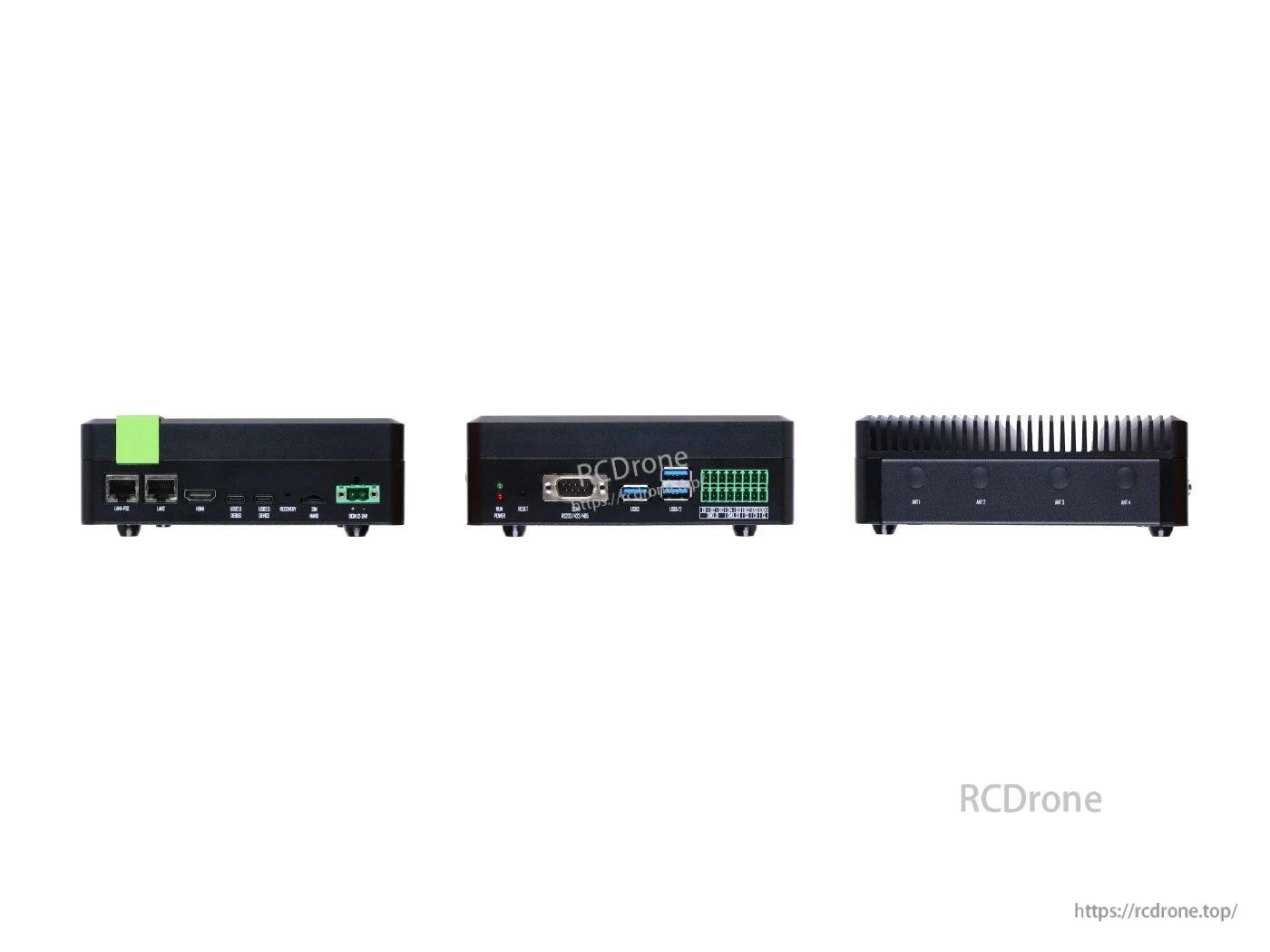 Compact AI device with Jetson Xavier NX 16GB, 21 TOPS, dual GbE PoE-PSE, RS232/422/485, DI/DO, CAN for industrial edge computing.