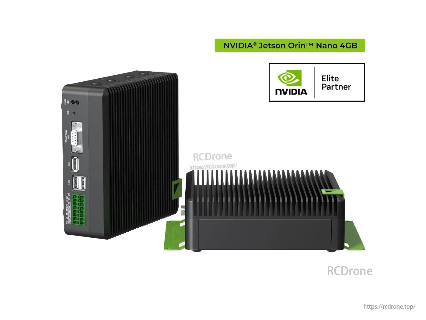 NVIDIA Jetson Orin Nano 4GB: fanless, 20 TOPS AI performance, dual Gigabit Ethernet with PoE, ideal for edge computing and AI applications.