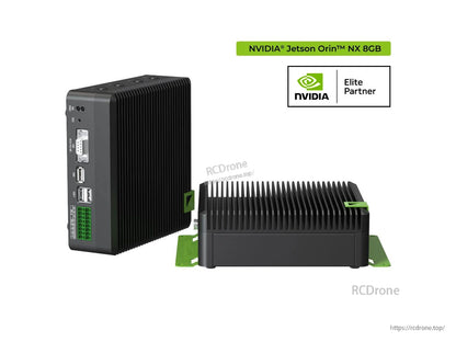 NVIDIA Jetson Orin NX 8GB delivers 70 TOPS in a fanless design with PoE GbE, M.2 NVMe, DI/DO, CAN, and Elite Partner support for edge AI applications.