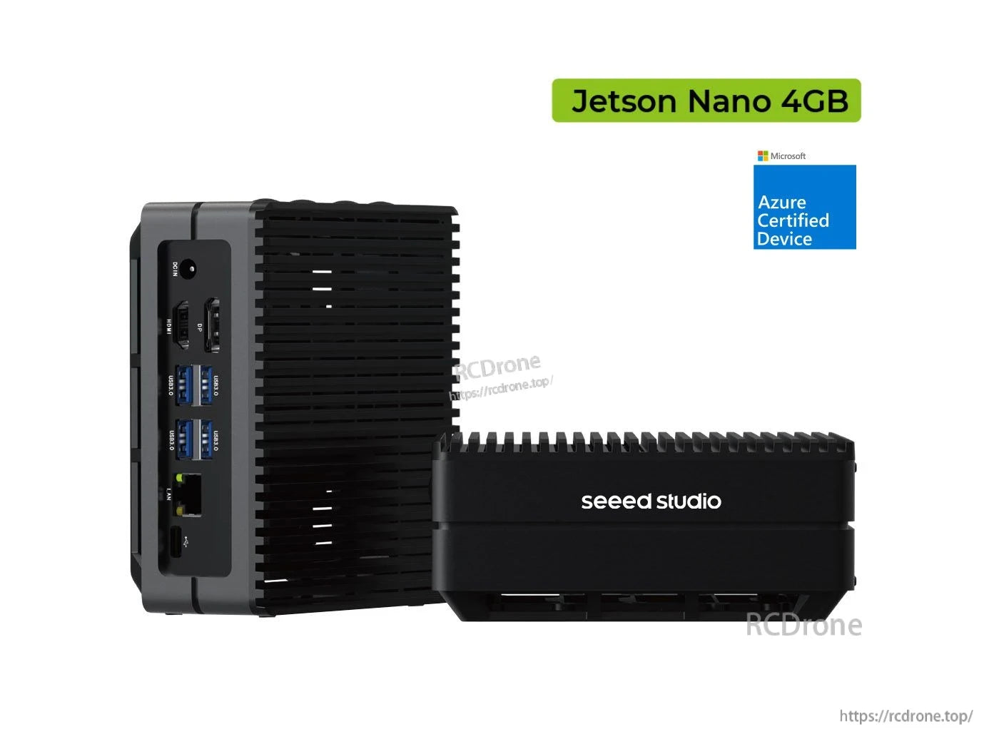 Jetson Nano 4GB Edge AI computer, Azure certified, 0.5 TOPS, 16GB eMMC, M.2 Key M, by Seeed Studio reComputer J1020 v2.