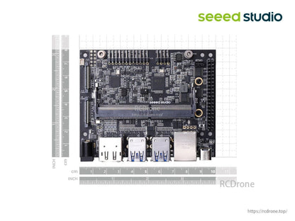 Seeed Studio’s compact carrier board supports Jetson modules, offers rich I/O, and is ideal for AI, robotics, and IoT with extensive connectivity and expansion options.
