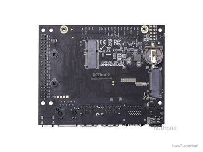 reComputer J202 Carrier Board for NVIDIA Jetson Xavier NX/Nano/TX2 NX, 4x USB3.1, M.2 E/M, HDMI 2.1, DP, GbE, CAN, RTC