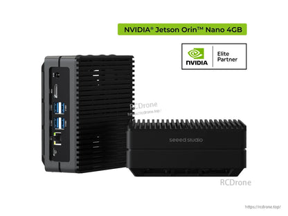 NVIDIA Jetson Orin Nano 4GB with 128GB SSD, USB 3.2, HDMI, GbE, Super Mode; Seed Studio Elite Partner. Compact AI computing for edge and drone applications.