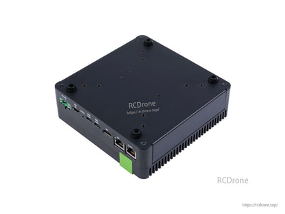 Jetson Orin Nano 8GB, fanless edge AI device with 40 TOPS, dual GbE PoE, and RS232/422/485 & CAN interfaces.