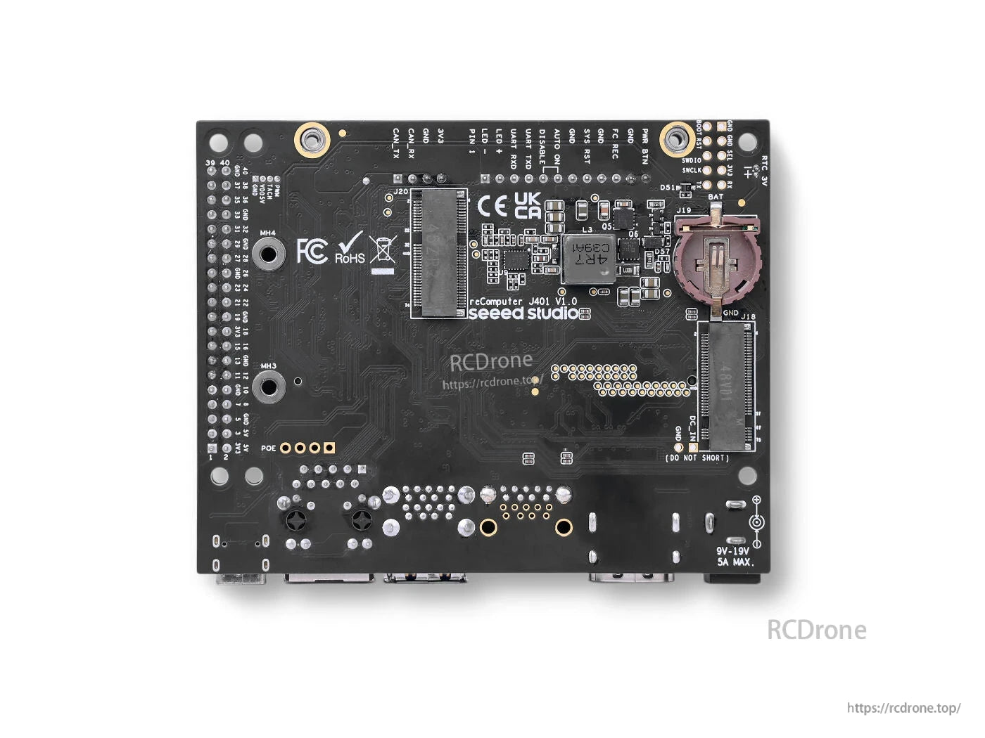 reComputer J3011B Edge AI Computer, NVIDIA Jetson Orin Nano 8GB, 128GB NVMe, HDMI 2.1, USB 3.2, GbE, M.2, mini-PCIe