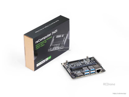 Open-source carrier board for NVIDIA Jetson Orin NX/Nano, featuring GbE, 4x USB 3.2, HDMI 2.1; ideal for edge AI. No power adapter included.