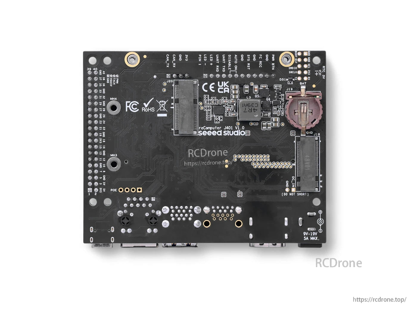 reComputer J4011B Edge AI Computer, NVIDIA Jetson Orin NX 8GB, 128GB NVMe, USB3.2, HDMI, GbE (Super Mode Not Supported)