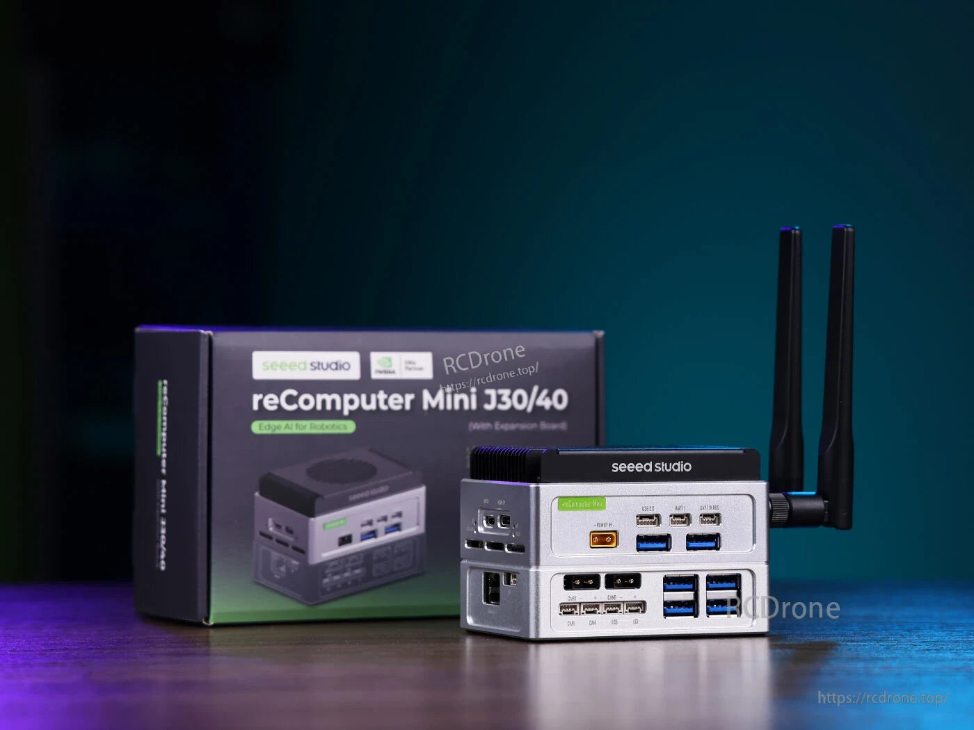 The reComputer Mini J30/40 is an Edge AI robotics solution powered by Jetson Orin Nano 8GB, delivering 40 TOPS, PCIe, up to 8 USB ports, dual CAN, from Seeed Studio.