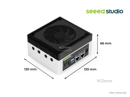 The reComputer J3010 is an edge AI computer with Jetson Orin Nano 4GB, delivering 34 TOPS, featuring 2x RJ45, 4x USB 3.2, and HDMI 2.1 for high-performance AI applications.