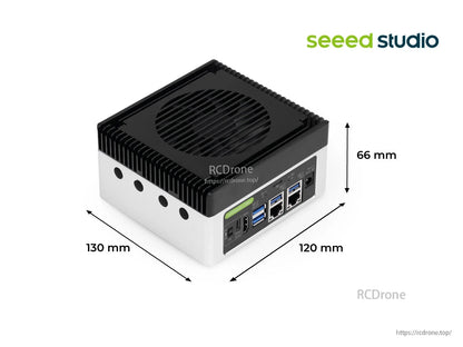 reComputer J4011: Jetson Orin NX 8GB, 117 TOPS, JetPack 6.2, 4x USB 3.2, 2x GbE—compact edge AI computer for high-performance applications.