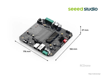The reServer Industrial J501-Carrier board features 10GbE/GbE connectivity, USB 3.1, M.2 slots, SATA III, HDMI 2.1, and a power input range of 12-36V DC.