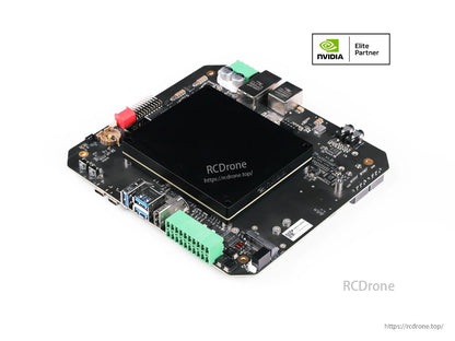 Jetson AGX Orin carrier board features 10GbE, USB 3.1, M.2, SATA III, and HDMI 2.1 for high-performance drone computing and connectivity.