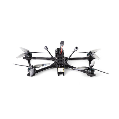 HGLRC Rekon7 PRO LR 7-inch FPV drone top view showing battery lead, arms and propellers