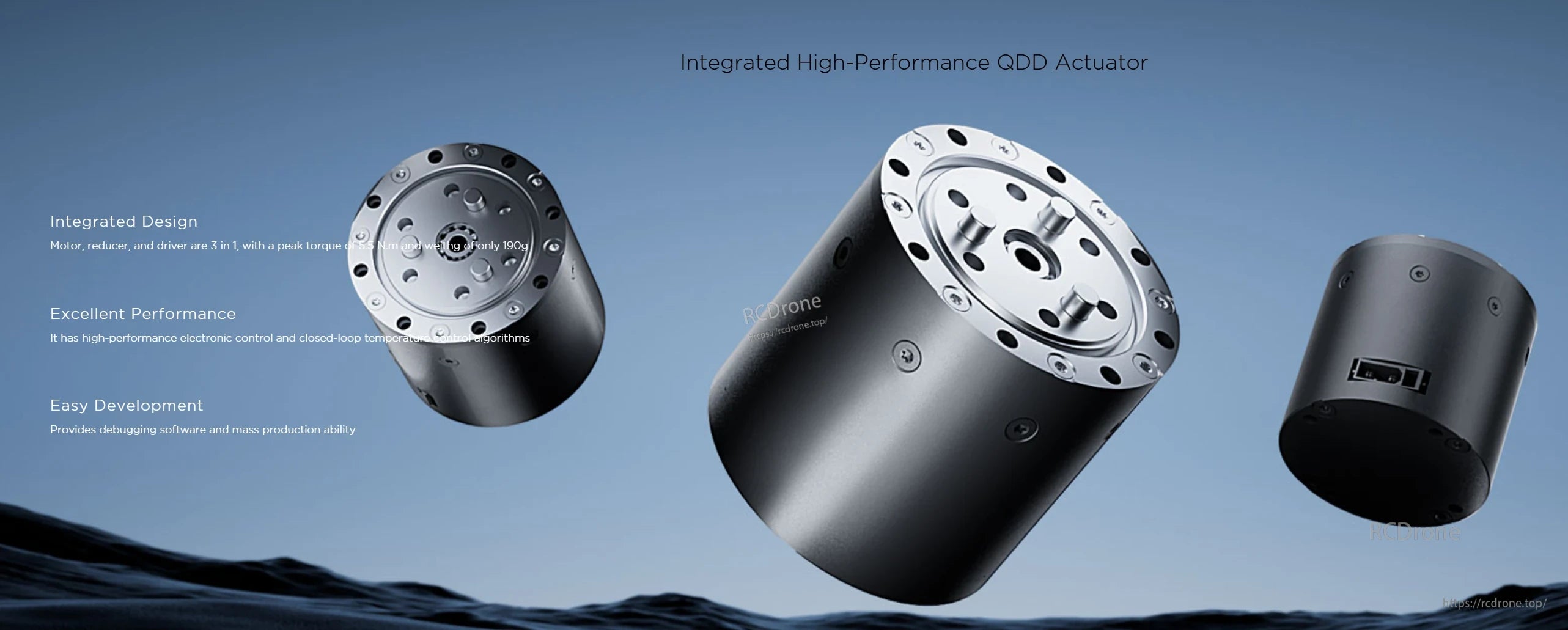 RobStride 05 Actuator Module, The integrated QDD actuator combines motor, reducer, and driver in one unit, delivering 5.5 N·m peak torque, weighing 190g, with excellent performance and easy development.