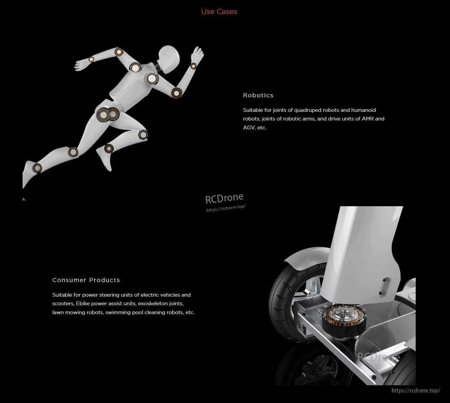 RobStride 06 Actuator Module, Actuator Module for robotics and consumer products, ideal for robot joints, arms, vehicle steering, e-bike assist, exoskeletons, lawn mowers, and pool robots.