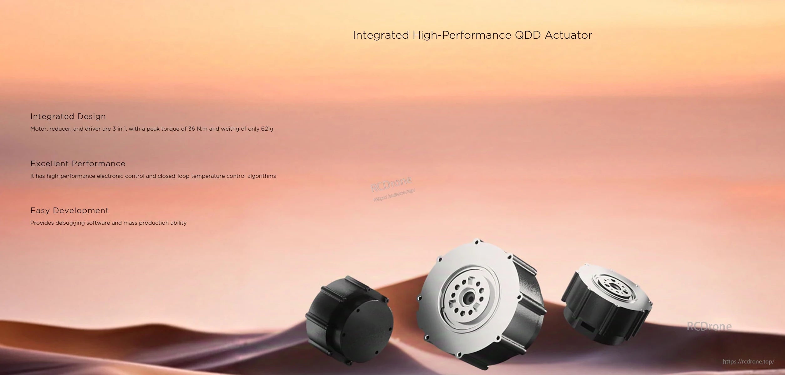RobStride 06 Actuator Module, High-performance QDD actuator with 36 N·m torque, 621g weight, advanced control, and easy development tools.