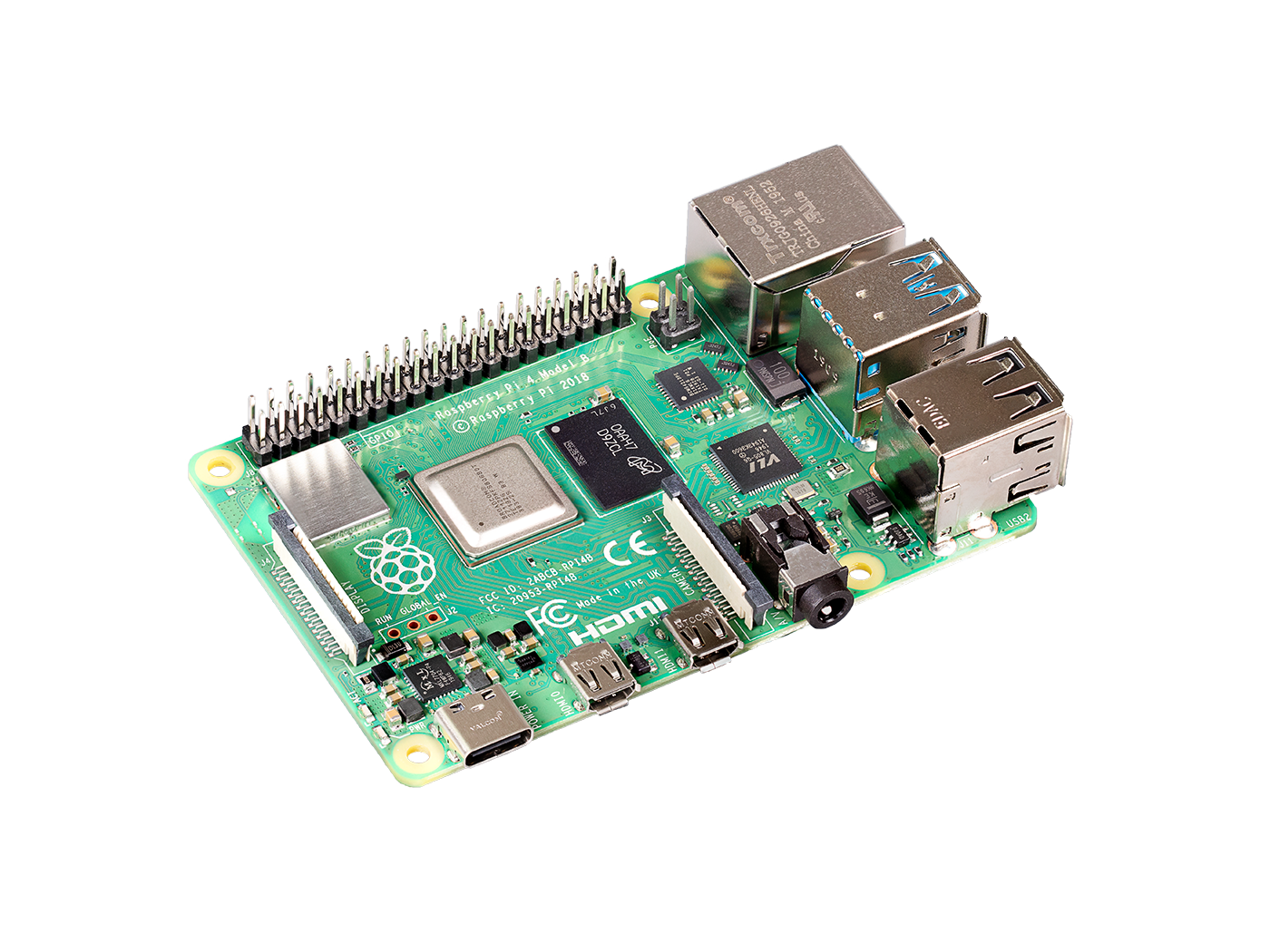 Raspberry Pi 4 Computer 8GB – Quad‑Core Cortex‑A72 1.5GHz, Dual 4K Micro HDMI, Wi‑Fi 802.11ac, BT 5.0, Gigabit LAN