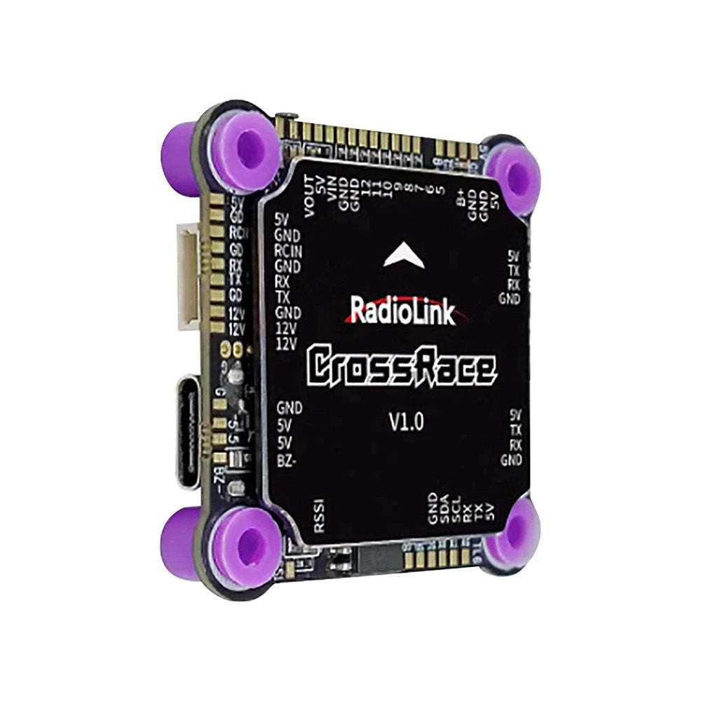 RadioLink CrossRace Pro V2.0 Flight Controller – Dual BEC, ArduPilot & Betaflight, 12CH Output, 2–6S Support