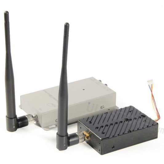 Transmissor de áudio e vídeo av sem fio de 1.2ghz 5000mw-1.2g 5w com receptor 1.2g antena de alto ganho transmissor de longo alcance
