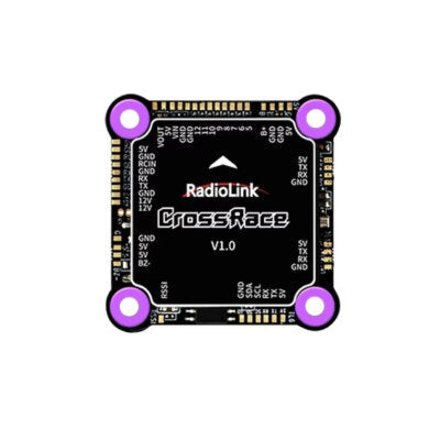RadioLink CrossRace Pro V2.0 Flight Controller, The RadioLink CrossRace Pro V2.0 flight controller supports ArduPilot and Betaflight, has dual BEC, 12CH output, and works with 2-6S batteries.