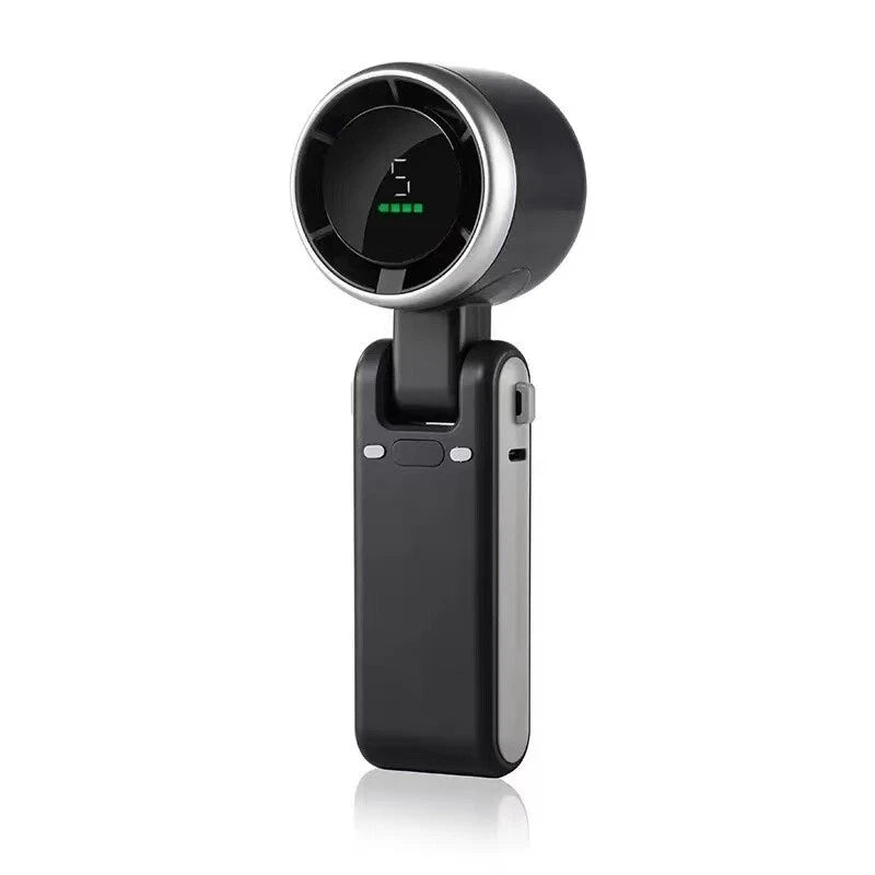 9000mAh Portable Handheld Turbo Fan, 5-Speed Rechargeable Foldable Mini Desk Fan with LED Display