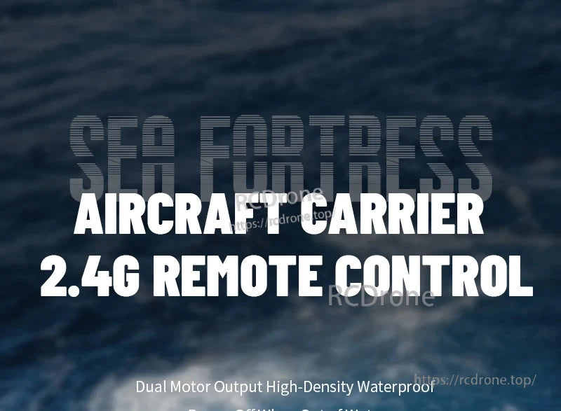 S19 RC Warship, Sea Fortress Aircraft Carrier 2.4G Remote Control Dual Motor Waterproof