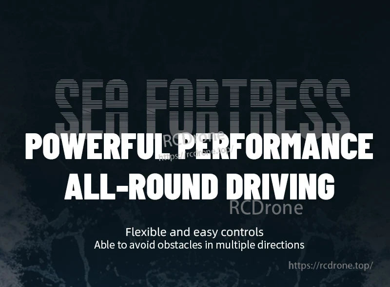 S19 RC Warship, Sea Fortress: Powerful performance, all-round driving, flexible controls, obstacle avoidance