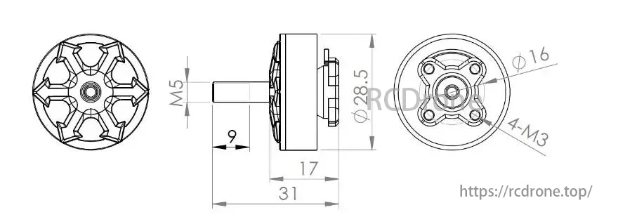 Samguk Shu 2306 Motor, The motor series offers three KV options for flexible use: 1750KV for cinematic flights, 2500KV and 2800KV for freestyle or racing builds.