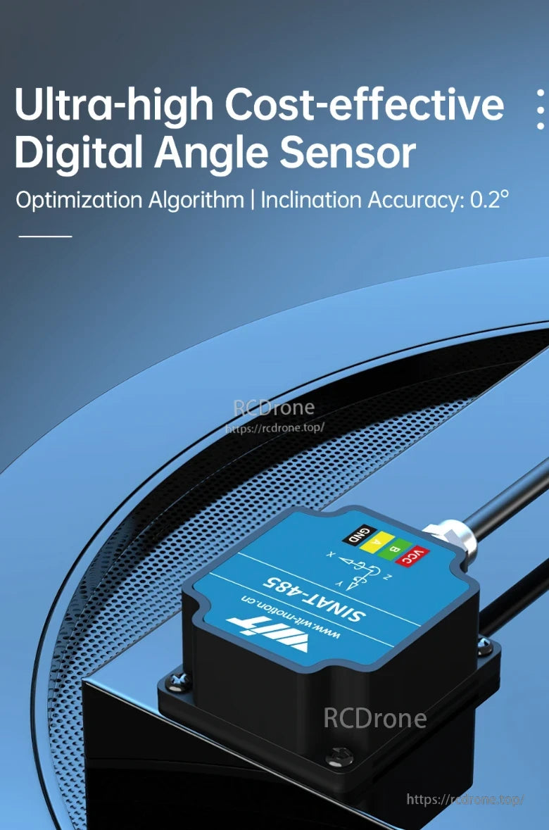SINAT-485 Inclinometer, Ultra-high cost-effective digital angle sensor with 0.2° accuracy, SINAT-485 model using optimization algorithm.