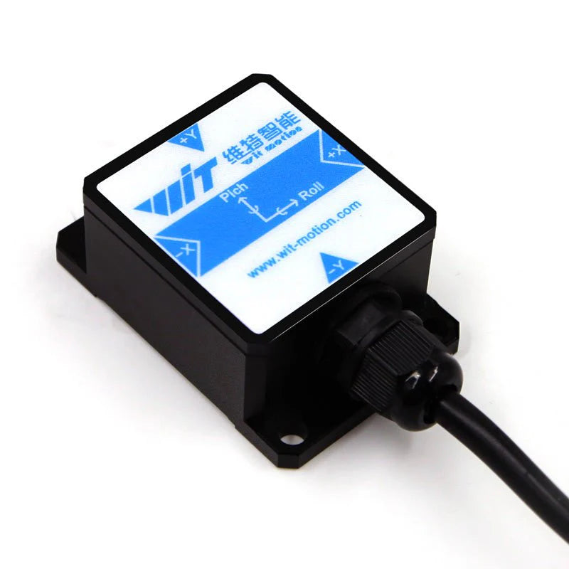 WitMotion SINVT 듀얼 축 경사계, 0–5V 아날로그 ±90°, RS232/RS485, 9–36V 전원, IP67 산업용 자세 센서