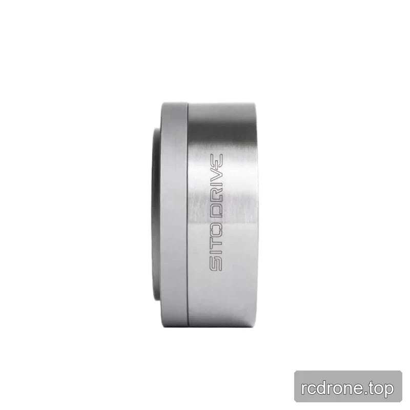 Side profile of the silver SITO DRIVE CD-14 reducer, showing its cylindrical thickness and engraved SITO DRIVE housing text.
