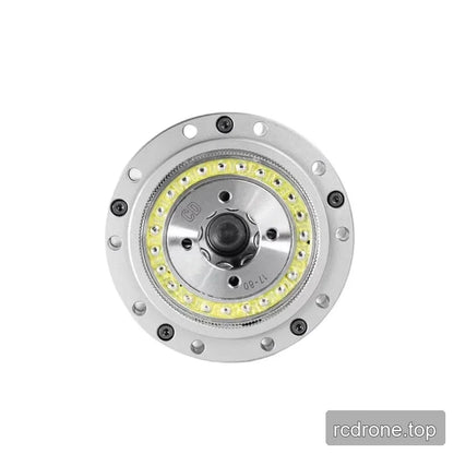 Front-facing view of the SITO DRIVE CD-17 reducer with a central shaft opening, perimeter holes, and yellow bearing ring.