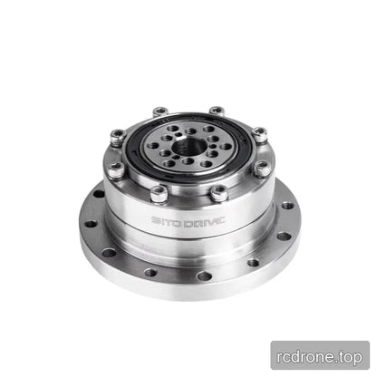 SITO DRIVE reducer shown upright with its bolted top plate, patterned threaded holes, cylindrical body, and mounting flange.