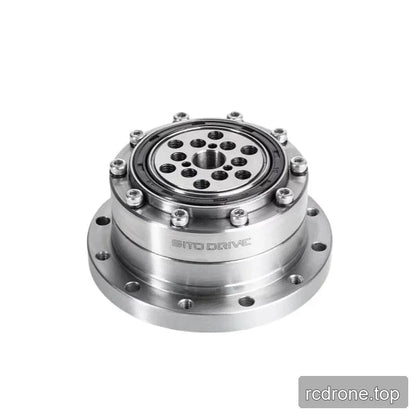 Elevated rear view of the SITO DRIVE CS-17-I reducer showing its bolted end plate, central opening, and flange.