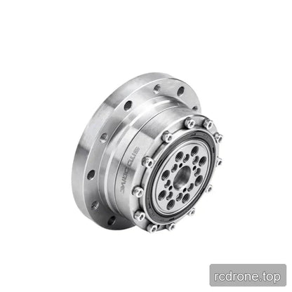 Angled rear view of the SITO DRIVE CS-20-I reducer showing the bolted circular cover, central bore, and patterned threaded holes.