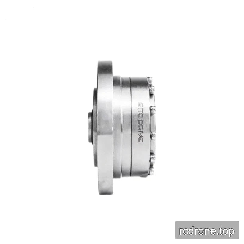 Side profile of the SITO DRIVE CS-20-I reducer showing the flange thickness, cylindrical housing, and perimeter cover bolts.