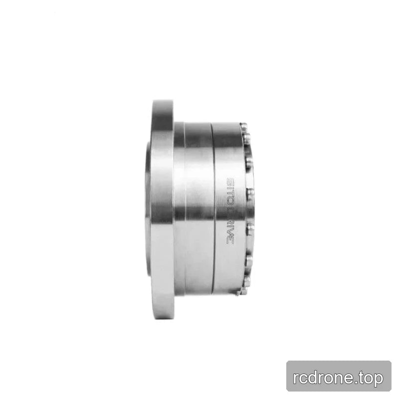 Side profile of the SITO DRIVE CS-25-II reducer showing its cylindrical metal housing, front flange, and rear fasteners.