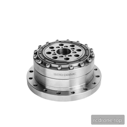 Angled rear view of the SITO DRIVE CS-25-II reducer with a bolted top plate, central bore, and lower mounting flange.